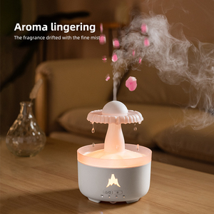 Nouveau Diffuseur d'Arômes en Forme <span class=keywords><strong>de</strong></span> Nuage <span class=keywords><strong>de</strong></span> <span class=keywords><strong>Pluie</strong></span> Champignon avec Logo Personnalisé 350ml pour Huiles Essentielles et Parfums d'Ambiance - Product Image 4