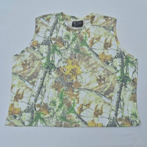 Women's Sleeveless Crop <b>Top</b> Camouflage Print Quick Dry O-Neck Casual Woven Polyester Spring Summer Customizable sequin t-<b>shir</b> - Product Image 5