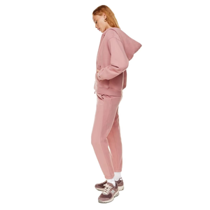 Sweat à capuche zippé côtelé pour femme, doux, intérieur brossé, en coton bouclé, vêtements de détente, usine de vêtements personnalisés - Product Image 3