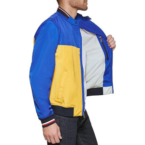 Blouson d'hiver résistant au vent pour homme, personnalisé avec logo, col montant, doublure polaire, en toile, coupe-vent, style bomber, pour le cyclisme en extérieur, vente en gros - Product Image 3
