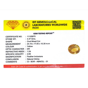 Citrino Natural Cabujón, Gema Suelta de 21.85 Quilates y 11mm para Joyería Fina - Product Image 4