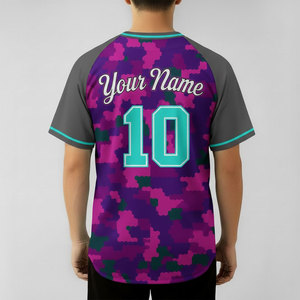 Maillot de baseball respirant à manches courtes avec broderie personnalisée, uniforme de baseball vierge en gros, vêtements de sport - Product Image 3