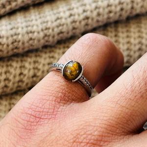 Latest Dainty Tiger Eye Brass Boho <b>Ring</b> <b>Silver</b> Plated Vintage <b>Ring</b> Tribal <b>Solitaire</b> Fashion Wholesale Gemstone <b>Ring</b> For Women - Product Image 6