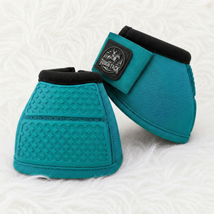 รองเท้าบู๊ตป้องกันกีบม้า TOUGH TACK No Turn Bell Boots สีเขียวอมฟ้า - Product Image 1