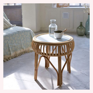 Mesa de Centro Moderna de Mimbre con Tapa Elevable y Ajustable para Uso Multifuncional - Product Image 2