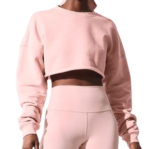 Sudadera Corta Ville Sports Color Rosa Cuarzo Lisa para Mujer, Estilo Casual, Ropa Deportiva Urbana - Product Image 3