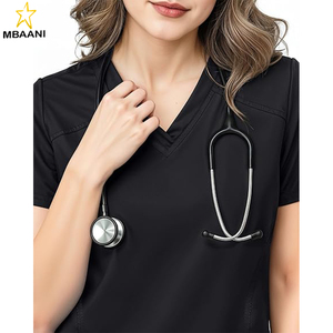 <b>Scrub</b> <b>Tops</b> for Women Soft Stretch V-Neck Medical <b>Scrub</b> <b>Top</b> with Pockets - Product Image 3