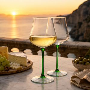 Verres à vin colorés en borosilicate faits à la main de 400 ml, sans plomb, à pied, pour vin rouge et blanc, réutilisables, vente en gros - Product Image 5