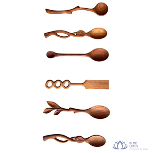 [VENTE CHAUDE] Ensemble de couverts en bois écologiques, design vintage, motif végétal, compatible micro-ondes, pour restaurant - Product Image 1