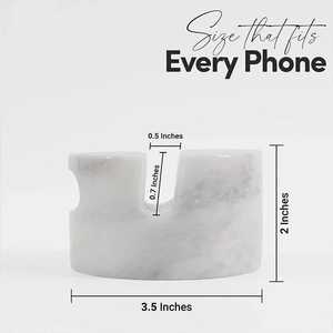 TCE Handcrafted Natural Marble Mobile Holder Stand Creative Design for Desk/<b>Table</b>/Office/Home Premium Stone <b>Phone</b> Support - Product Image 3