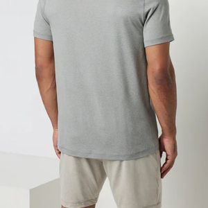 T-shirt pour homme à manches courtes, couleur unie, coupe décontractée, collection été, coupe ample, personnalisation du logo, 2026 - Product Image 5