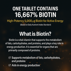 Comprimés de beauté capillaire à la biotine et complexe B, 60 unités, nutrition de la peau, OEM Corée - Product Image 4