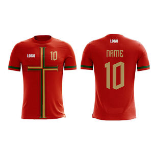 Camiseta de Fútbol al por Mayor de Alta Calidad, 100% Poliéster, de Secado Rápido, Unisex, con Nuevo Diseño, Impresión de Logotipo Personalizado, Servicio OEM - Product Image 2