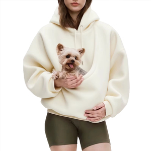 Sweatshirts à Capuche Femme Automne Hiver 2026 avec Grande Poche Porte-Animal Type Kangourou – Personnalisable avec Logo - Product Image 1