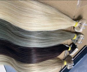 Ruban adhésif dans les extensions de cheveux Ruban de couleur naturelle Cheveux Kinky Straight Adhésif de cheveux humains vietnamiens - Product Image 6