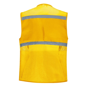 Gilet de pêche en mesh pour homme, best-seller, couleur jaune, ajustable, respirant, plusieurs poches - Product Image 3