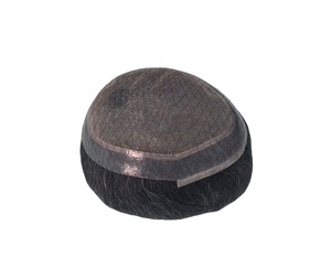 Australia Model Men's Remy Human Hair Toupee <b>Wig</b> with Prosthesis Capillary System - Product Image 1