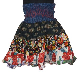 New 2026 Mini Rara <b>Skirt</b> Hippy Boho Festival Gypsy <b>Patchwork</b> Vintage Indian Boho Hippie Mini Length Patch Work Cotton Mini <b>Skirt</b> - Product Image 5