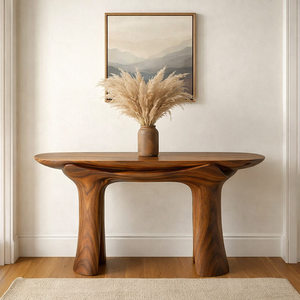 Luxali Modern Contemporary Hotel <b>Console</b> <b>Table</b> Saman Wood Handcraft High-Class Furniture <b>for</b> <b>Entry</b> and Villa - Product Image 1