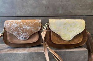 Venta caliente de cuero de vaca producto al por mayor de alta calidad de cuero genuino de piel metálica bolso de cuero bolso de hombro monedero de las mujeres - Product Image 3