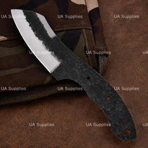 UA Supplies High Carbon Steel Full Tang Straight Back <b>Clip</b> Point Blank Blade EDC Hunting Camping Knife Making Kit Handle 8-Inch - Product Image 2