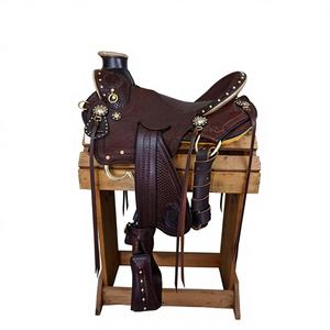 Selle de course en cuir de buffle véritable avec arceau en bois, style anglais, durable, conforme aux normes internationales, style australien et européen, couvertures pour chevaux - Product Image 2