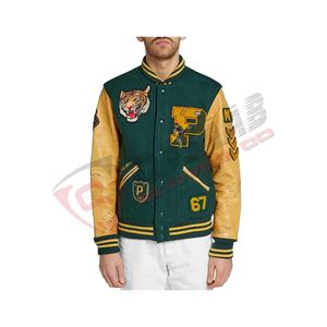 Men's High Quality Fashionable <b>Wool</b>-Body Letter Print Baseball Varsity Jackets Breathable New Design For Winter Wholesale Price - Product Image 1