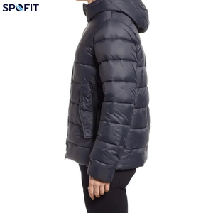 SPOFIT <b>Men's</b> <b>Hooded</b> Puffer <b>Jacket</b> Lightweight Winter Coat Zip Up Casual Outerwear Solid Color Windproof Polyester Wadding - Product Image 6