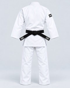 Uniforme de Karate SHH Blanco 100% Algodón para Adultos Unisex, Uniforme de Artes Marciales Resistente con Cinturón Negro y Logotipo en la Manga Izquierda - Product Image 6