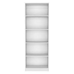 Libreria bianca per ufficio domestico con 4 ripiani a più livelli - Product Image 2