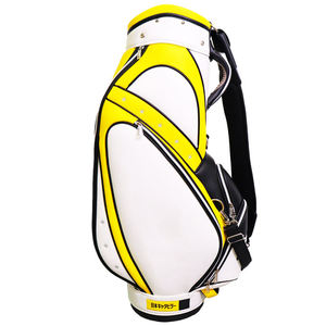Bolsa de Golf Impermeable Bagnex, Mate, de PU, Ligera, con Logotipo Bordado Premium, Amarilla, con 3 Divisiones - Product Image 1