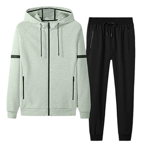 Unique Polyester Cotton Fleece Tracksuit Set With Modern Athletic Look For Sports And Casual Occasions - Product Image 1