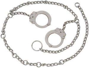 Chaîne de taille en nickel massif avec menottes séparées, chaîne réglable de 54 pouces, accessoire de retenue corporelle en métal, vente en gros OEM - Product Image 3