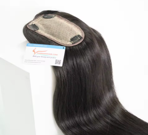 Top selling Bone Straight Topper <b>Hair</b> <b>Extensions</b> <b>Black</b> Colors 100% Virgin Vietnamese Human <b>Hair</b> - Product Image 6