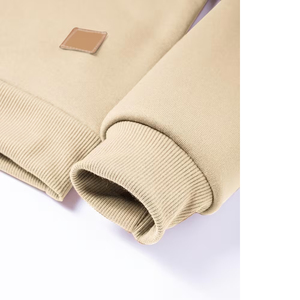 OEM Custom Men's Half Zip Pullover Sweatshirt Oversized <b>Mock</b> <b>Neck</b> Cotton Streetwear Plain <b>Top</b> - Product Image 5