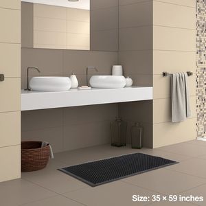 Tappetino Industriale Antifatica Esagonale per Cucina 150x90cm Antiscivolo Drenante in Gomma Multifunzionale Codice 56392233 - Product Image 2
