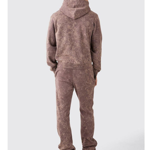 ชุดวอร์มผู้ชายแบบมีฮู้ด ล้างสีแบบแอซิดวอช ผ้าฝ้าย 100% ระบายอากาศได้ดี ใส่ได้สองด้าน เหมาะสำหรับวิ่ง ราคาสุดคุ้ม - Product Image 2