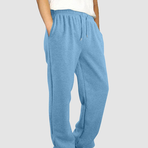 Men's Sporty Casual Baggy Loose Fit Wide Leg <b>Trousers</b> <b>Elastic</b> <b>Waist</b> Acid Wash Polyester/Cotton Lightweight Breathable - Product Image 5