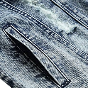 Service OEM – Blouson moto en jean pour homme, imperméable, respirant, coupe-vent, boutonné, décontracté, hiver, personnalisable sur le devant - Product Image 6