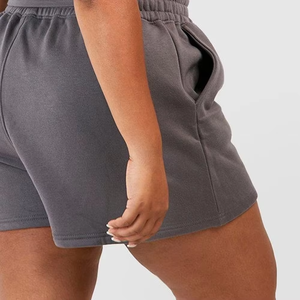 Shorts en molleton de coton pour femmes, jersey de coton premium, streetwear, impression sérigraphique, impression en relief, vêtements en gros OEM ODM - Product Image 5
