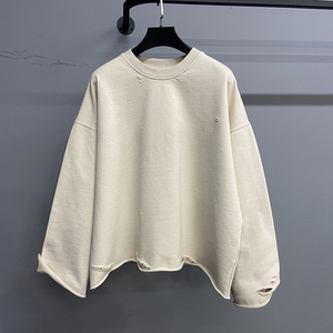 Sweat-shirt à col rond pour homme avec logo personnalisé, 100% coton, tissu molletonné français, imprimé, décontracté, à manches longues, pour l'automne - Product Image 3