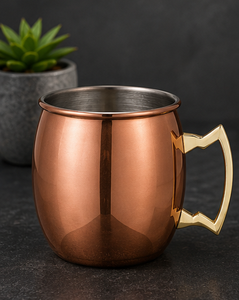Taza de Cobre Artesanal para Moscow Mule, Color Morado Brillante, con Revestimiento de Acero Inoxidable, Elegante Exterior Pulido - Product Image 5