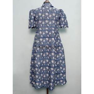 Vestido largo midi de algodón de estilo simple, hecho a mano en India, con diseño nuevo, cuello en V y bolsillos, para fiestas y ocasiones especiales. - Product Image 5