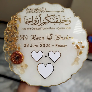 Luxury Wedding Nikah Ceremony Thumb Board Beautiful Handmade Resin Creative <b>Crafts</b> In Wholesale Price - Product Image 1