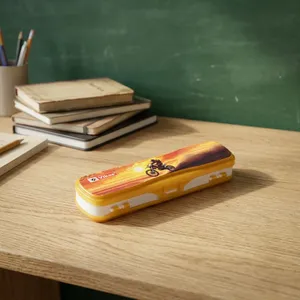 VIKAS Kids Plastic MINI Pencil <b>Box</b> Durable Storage Case with Secure Clip <b>Lock</b> <b>for</b> Pens Pencils Sharpener Geometry <b>Tools</b> - Product Image 1