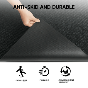 Tapis d'entrée commercial en PVC composite gris foncé 90x180x0.7cm, extra long, haute résistance, protection du sol, 1 pièce - Product Image 5