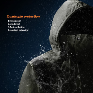 High Vis Reflective Rain <b>Jacket</b> Waterproof Safety Gear Breathable Storm Protection Outdoor <b>Construction</b> Workwear <b>Jackets</b> - Product Image 4