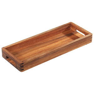 Bandeja de Servicio de Madera Maciza de Lujo, Acabado Brillante, Diseño Rústico, Patrón Floral, Decoración para Ramadán, Uso en Hoteles, Hogares y Cocinas - Product Image 5