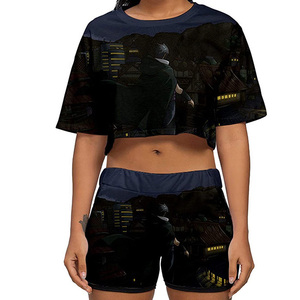 ชุดเสื้อยืดแขนสั้นพิมพ์ลายพร้อมกางเกงขาสั้นทรงสบาย สไตล์ลำลอง รุ่น 2026 ชุดเสื้อยืดและกางเกงขาสั้นสำหรับผู้หญิง แฟชั่นลำลอง - Product Image 1