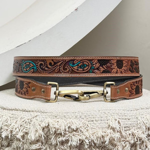 Vente en gros de cuir usiné à la main de haute qualité Bandoulière personnalisée en cuir véritable pour guitare et appareil photo Pièces et accessoires - Product Image 5